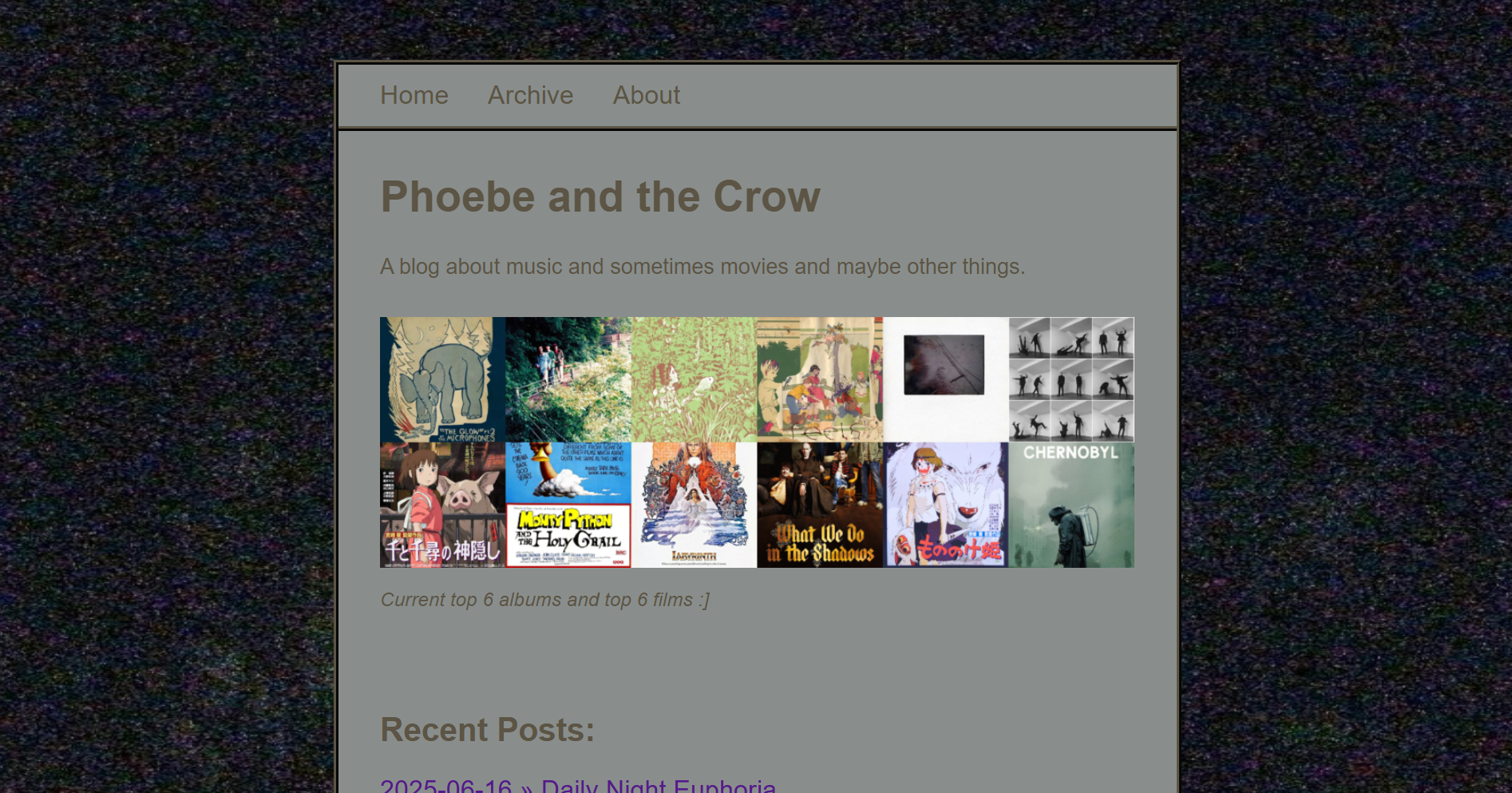 Website homepage